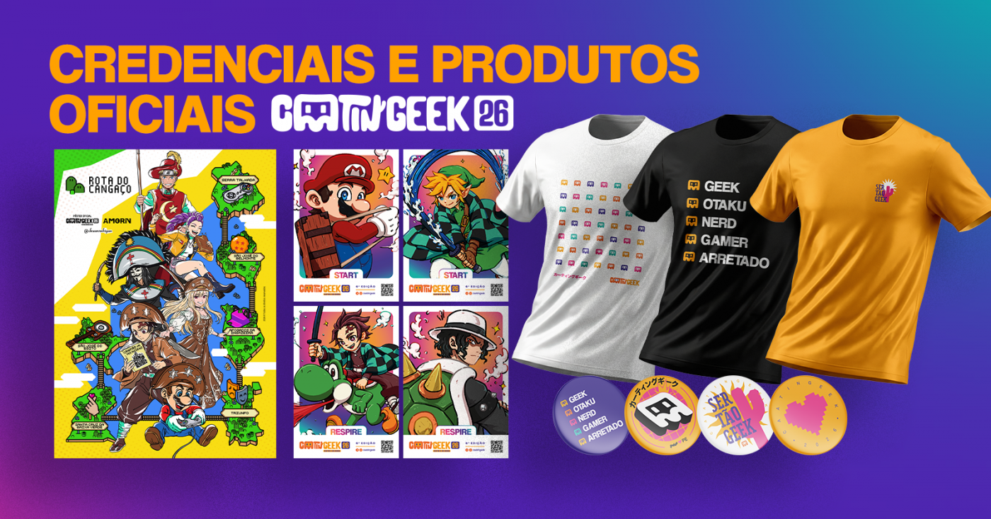 Credenciais e produtos oficiais do Caatingeek 26